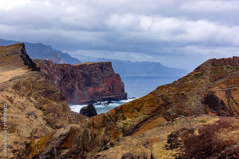 Blick über die Halbinsel Ponta de Sao Lourenco, Madeira, Portugal