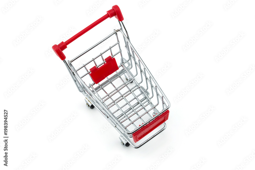 Market cart on white background, clipping part Stock Photo Adobe Stock