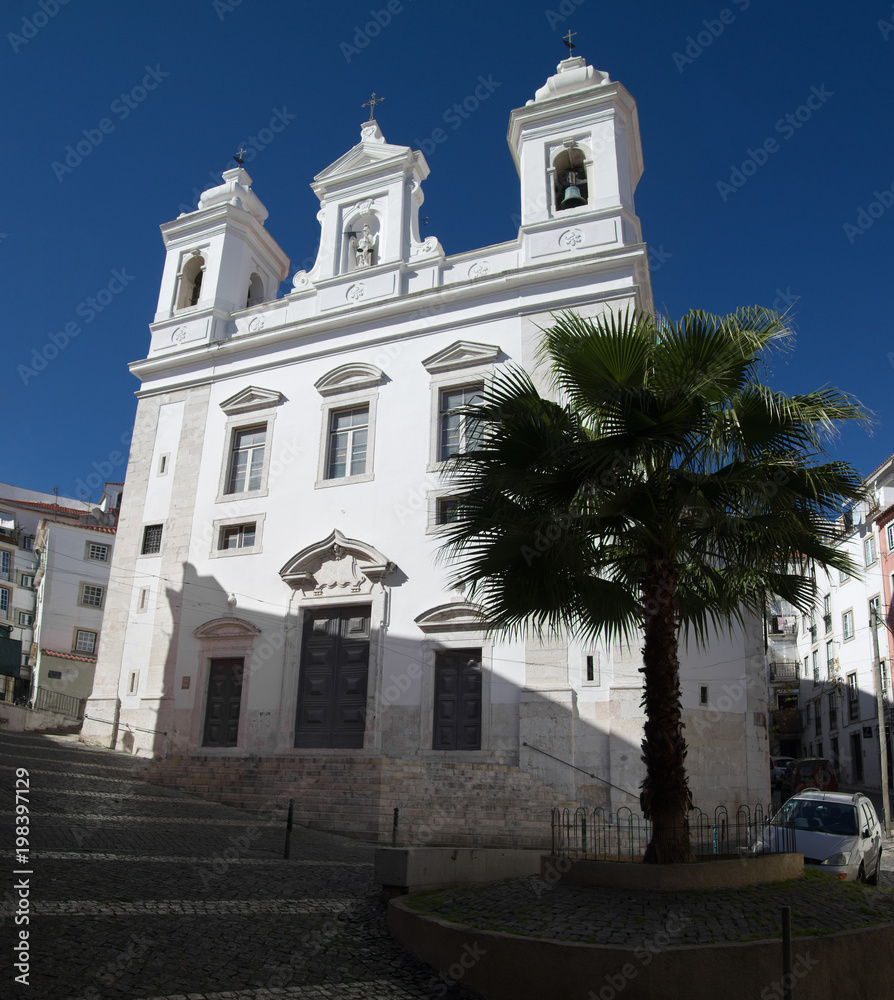 Obraz premium San Miguel church in Alfama district, Lisbon