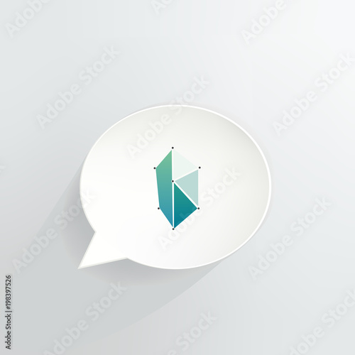 Kyber Network Cryptocurrency Coin 3D Speech Bubble Background