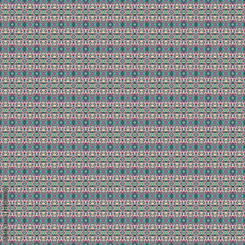 Ethnic pattern in the style of African tribes, Australians, American Indians. Seamless background for print on fabric Ethnic pattern in the style of African tribes, Australians, American Indians. Seamless background for print on fabric
