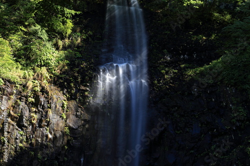 木漏れ日が差す玉簾の滝 Tamadare Falls where the sunlight / Sakata, Yamagata, Japan