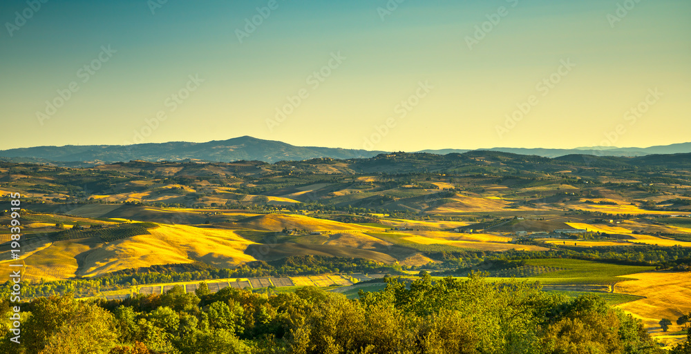 Tuscany countryside view from Montegiovi. Tuscany, Italy