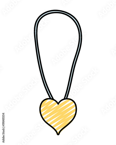 doodle necklace fashion jewelry with heart accesory