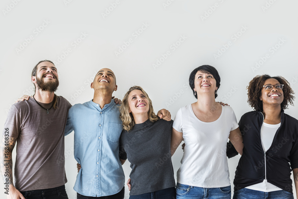Diverse people with teamwork concept Diverse people with teamwork concept