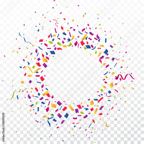 Colorful celebration background with confetti