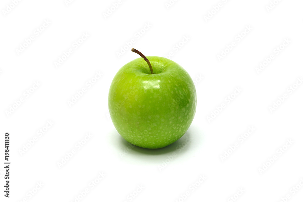 Fresh green apple on white background, isolated Fresh green apple on white background, isolated