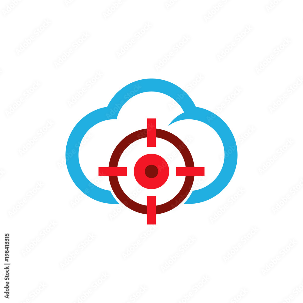 Target Cloud Logo Icon Design Target Cloud Logo Icon Design
