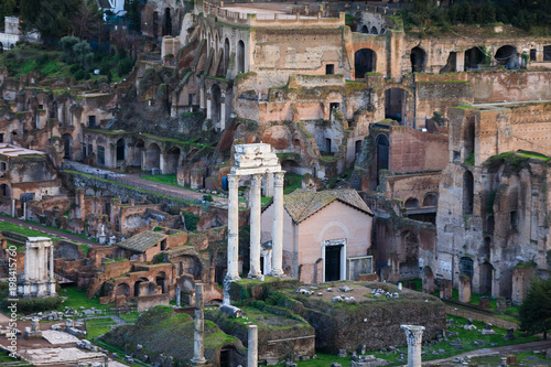 The ancient ruins of Forum in Rome