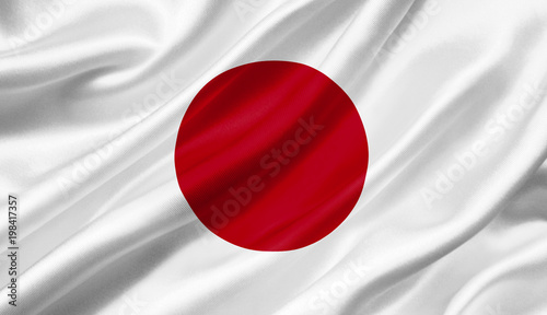 Free Download Japan flag waving with the wind, 3D illustration. - GFXLoad