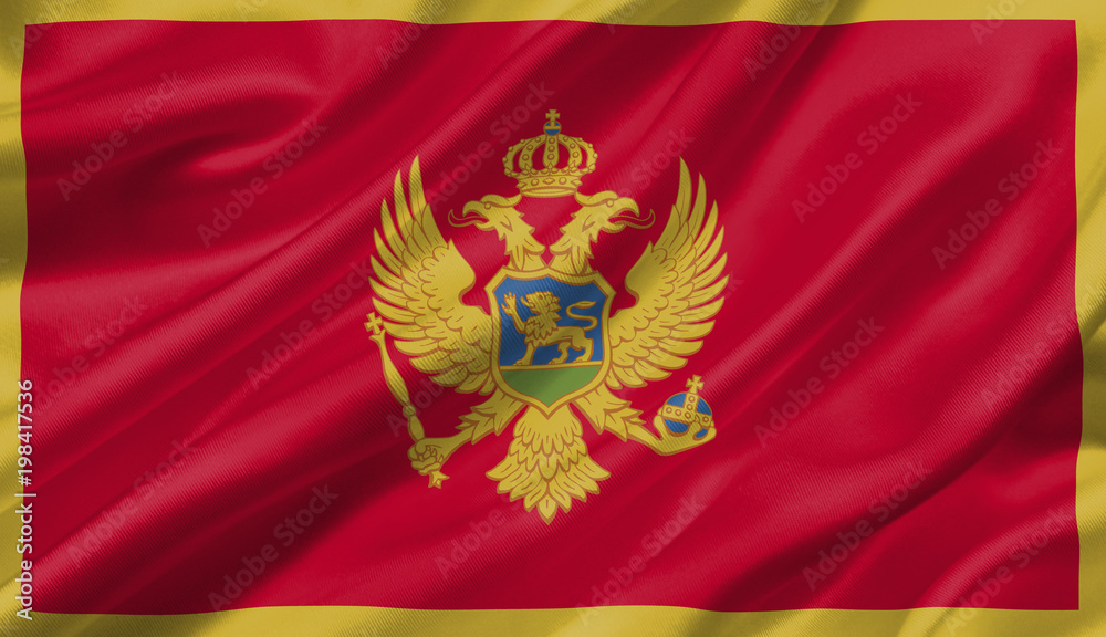 Montenegro flag waving with the wind, 3D illustration. Montenegro flag waving with the wind, 3D illustration.