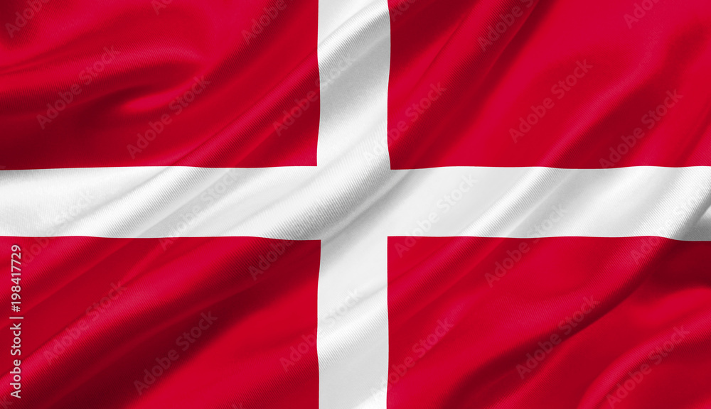 Fototapeta premium Sovereign Military Order of Malta flag waving with the wind, 3D illustration.