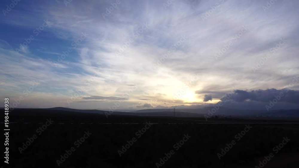 The beautiful landscape of the sky somewhere in Spain The beautiful landscape of the sky somewhere in Spain