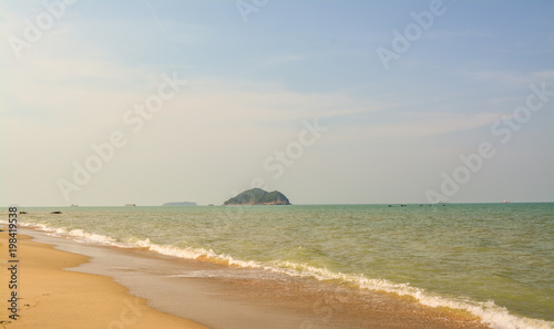 The beautiful beaches named Samila  the main attractions for tourist in Songkla province southern of Thailand 