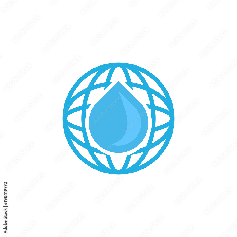 Water Globe Logo Icon Design