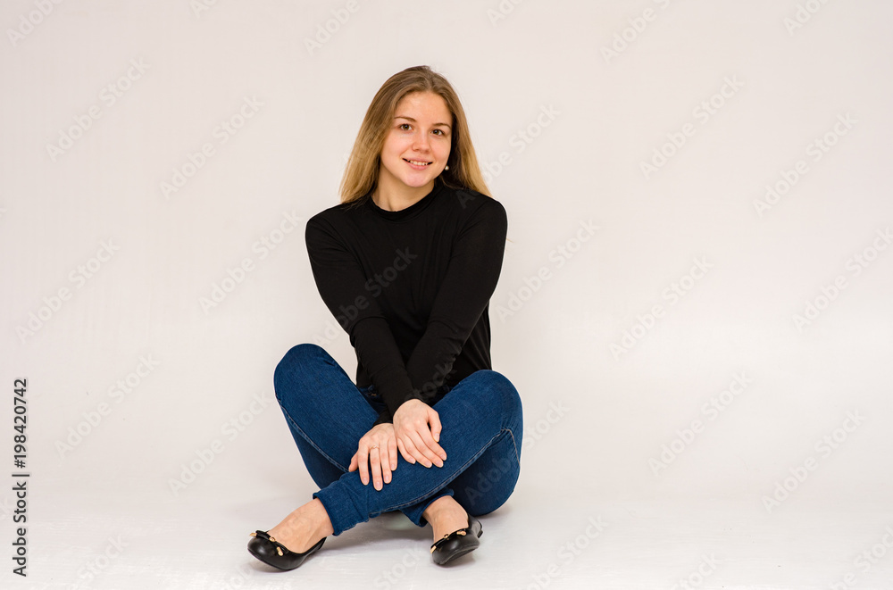 beautiful girl in different poses shows different emotions on different backgrounds in different clothes beautiful girl in different poses shows different emotions on different backgrounds in different clothes
