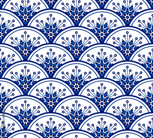 ceramic pattern blue and white
