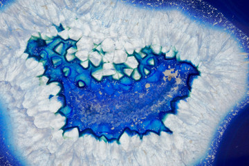 Fotobehang Kristal Macro textuur van blauwe agaatsteen  © Yuliya