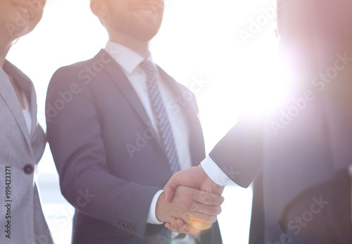 image of handshake of business partners.