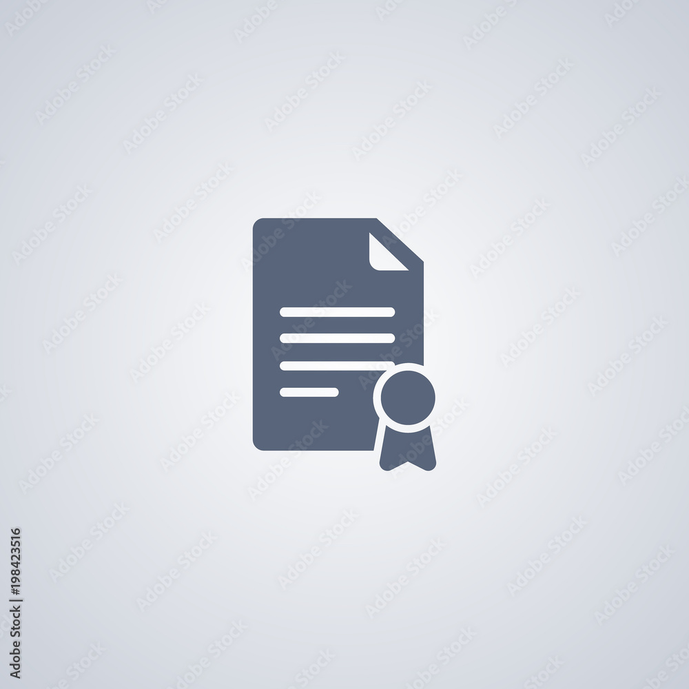 Certificate icon, document icon Certificate icon, document icon