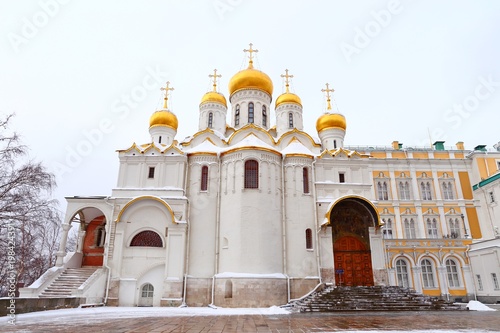 the Annunciation Cathedral in the Moscow Kremlin, Russia