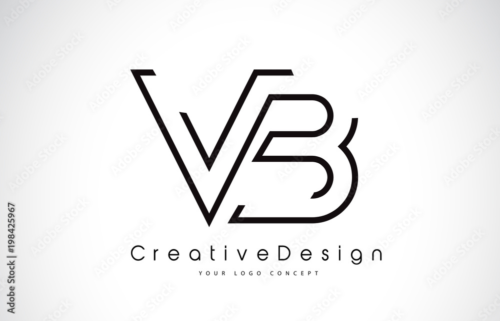 VB V B Letter Logo Design in Black Colors. VB V B Letter Logo Design in Black Colors.