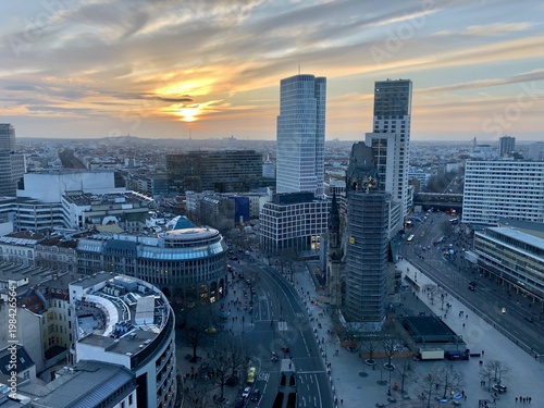 Berlin Blick auf Kudamm und Breitscheidplatz