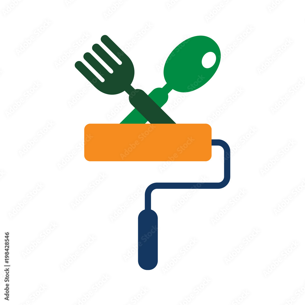 Paint Food Logo Icon Design Paint Food Logo Icon Design