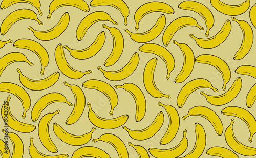 Fruit pattern, banana, stra...