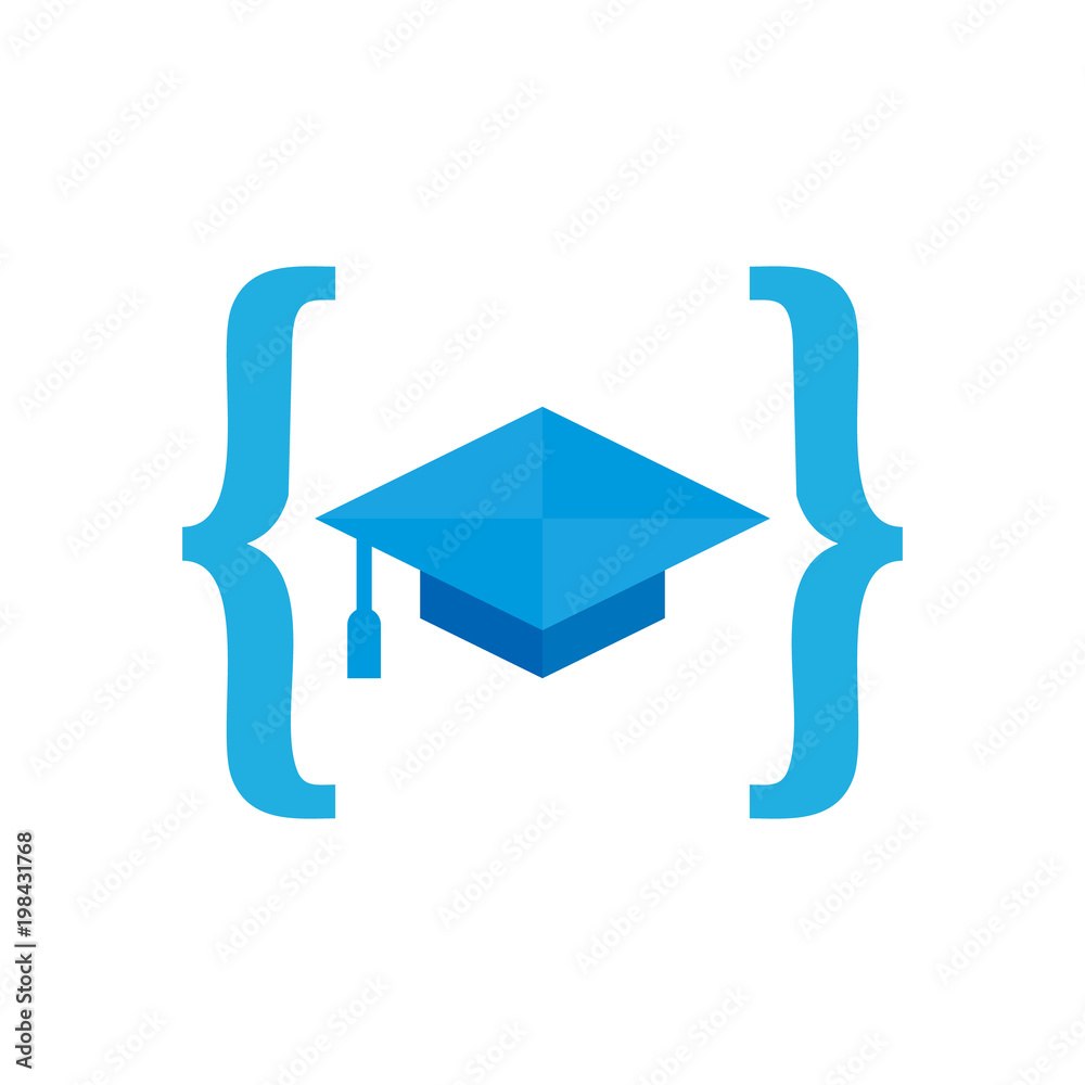 School Code Logo Icon Design Stock Vector | Adobe Stock