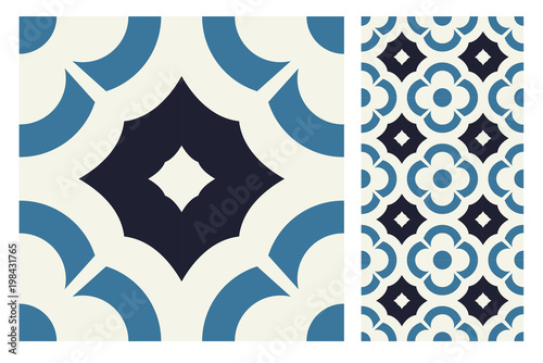 vintage tiles patterns antique seamless design in Vector illustration