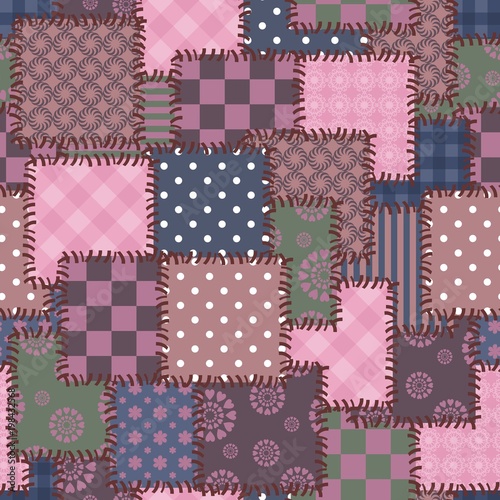 seamless patchwork background 