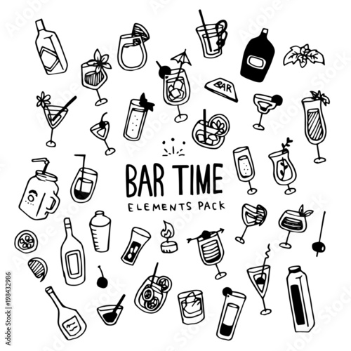 Bar Time Illustration Pack