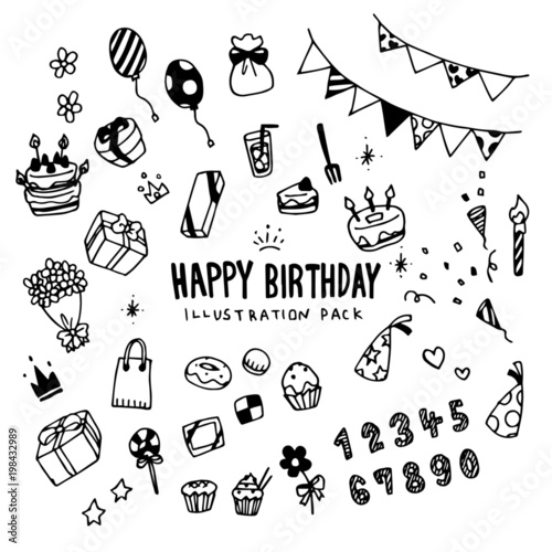 Happy Birthday Illustration Pack