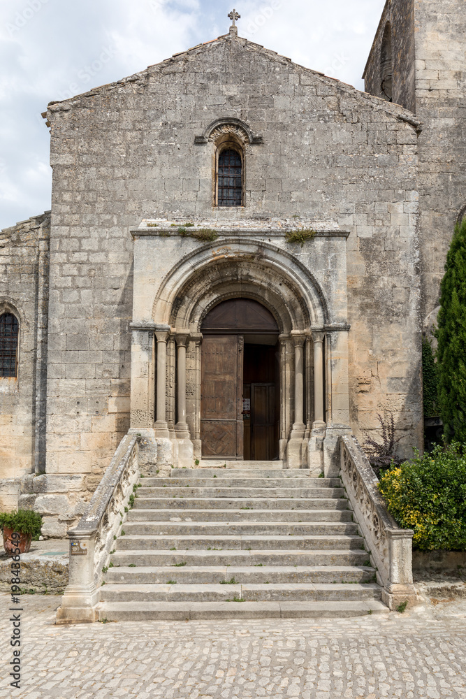 Saint Vincent Church, Medieval village of Les Baux de Provence, Bouches du Rhone, Provence , France