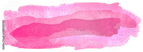 multilayer watercolor stain pink light. multi-layered watercolor line On a white background