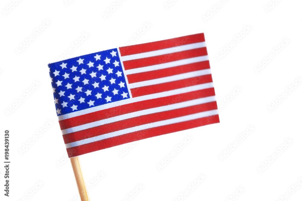 Fototapeta premium American flag isolated on white