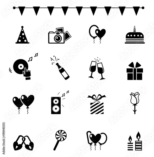 Party Icons and Celebration Icons.