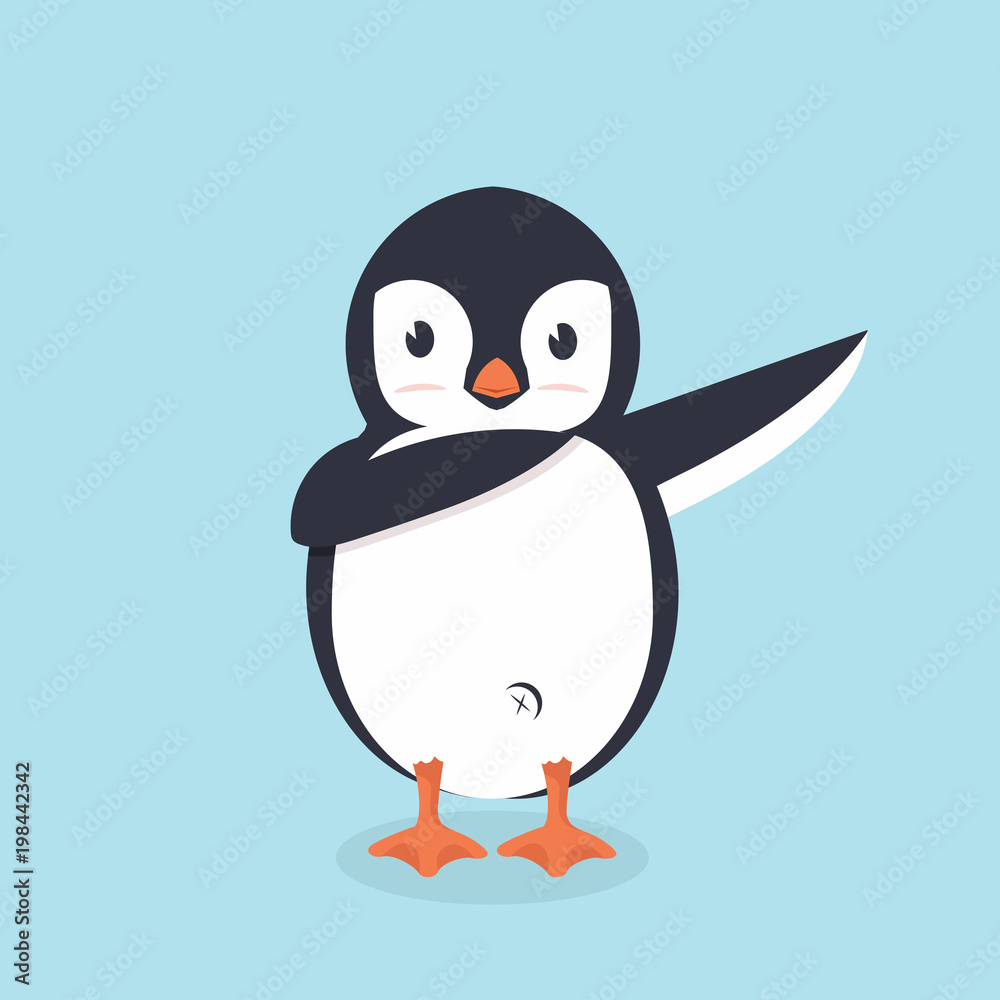 Dabbing Penguin cartoon vector Dabbing Penguin cartoon vector