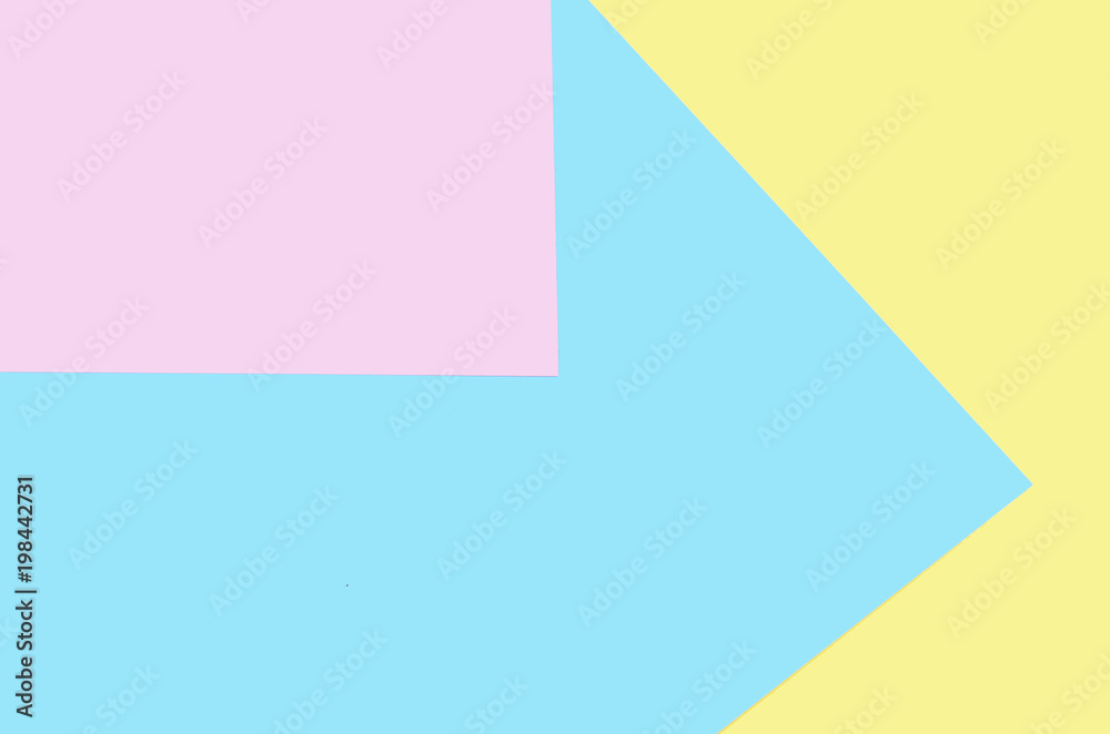 yellow and cyan, pink  colorful pastel paper background.