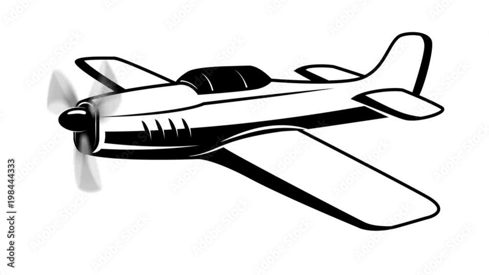 Retro airplane animation with alpha channel. Retro airplane animation with alpha channel.