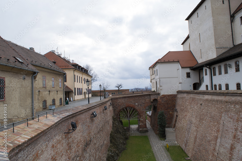 Fortifications within Spilberk Castle in Brno, Czech Republic