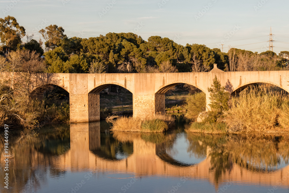 Medieval bridge of Santa Quiteria built in the 13th century