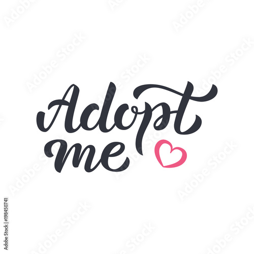 Adopt me hand lettering