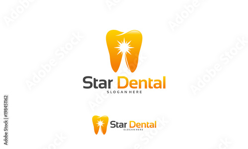 Star Dental logo designs concept vector, Shine Dental logo template vector, Dental logo