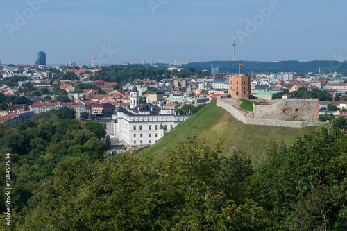 View from the Three Crosses Viewpoint out over the city of Vilnius, Lithuania