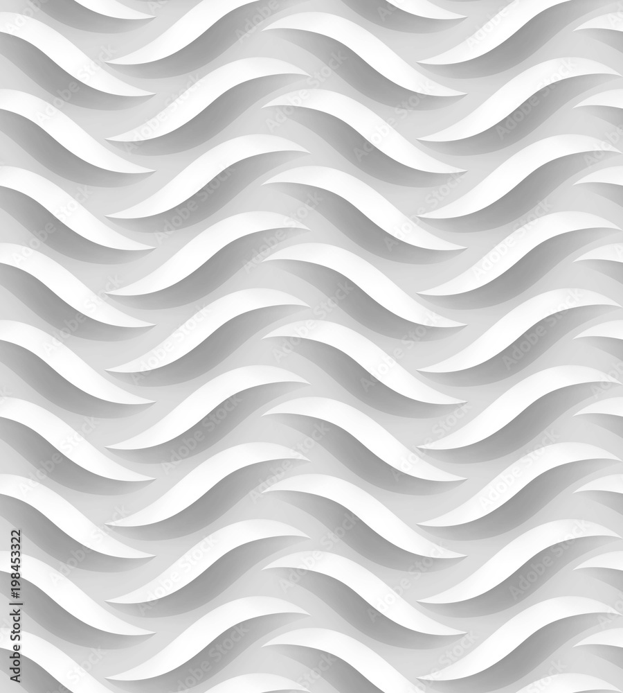 Obraz premium Seamless wavelike white-gray pattern