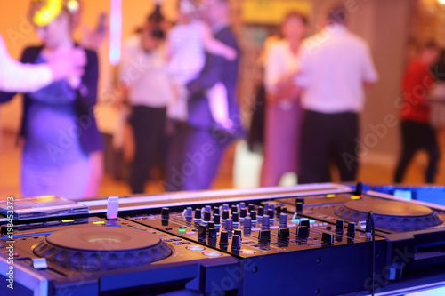 Dancing couples during party or wedding celebration