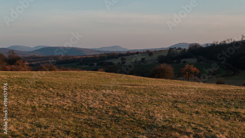 rural nature landscape in Hungarian wilderness 