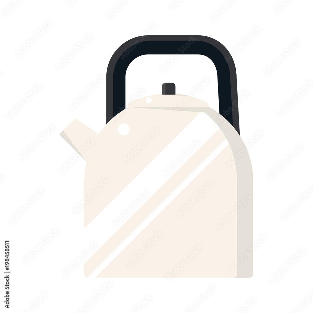 Fototapeta premium Steel kettle with handle.Kitchen element.